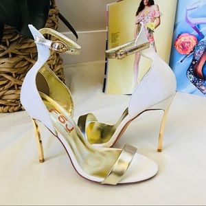 Sexy Open Toe With Ankle Strap Metal Heels
